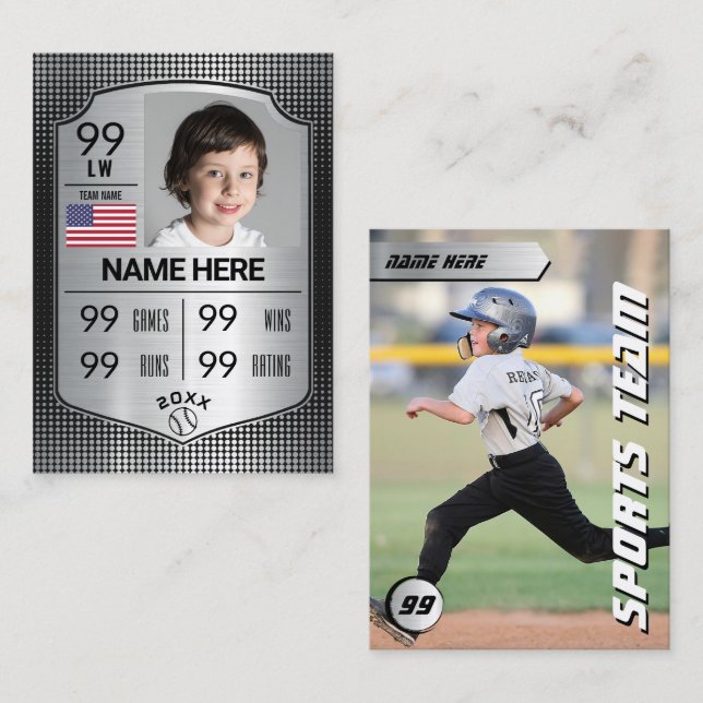 Tarjeta Escudo de Béisbol personalizado (Anverso / Reverso)