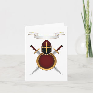Tarjeta Escudo de espadas del casco del Escudo Knight medi
