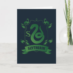 Tarjeta Escudo de la Casa SLYTHERIN™ Ornamentado