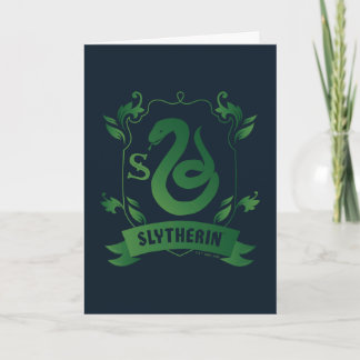 Tarjeta Escudo de la Casa SLYTHERIN™ Ornamentado