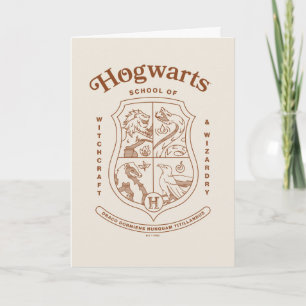 Tarjeta Escudo de la Escuela de Magia y Hechicería HOGWART