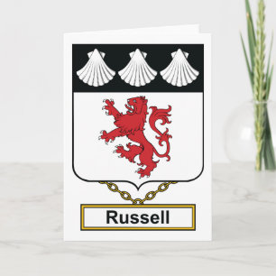 Tarjeta Escudo de la familia de Russell
