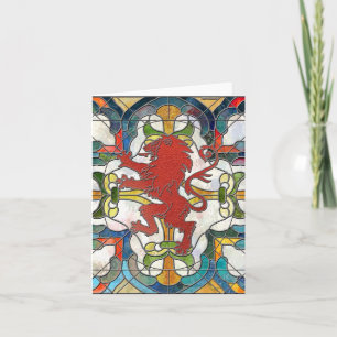 Tarjeta Escudo de León de Vidrio Mantenido