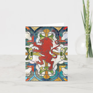 Tarjeta Escudo de León de Vidrio Mantenido