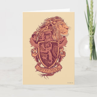 Tarjeta Escudo del león de Harry Potter el | Gryffindor