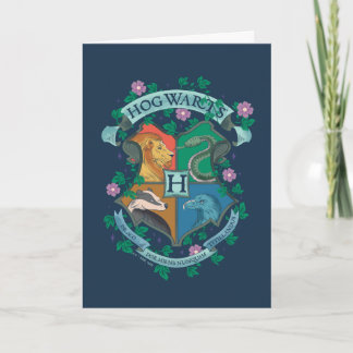 Tarjeta ESCUDO floral HOGWARTS™