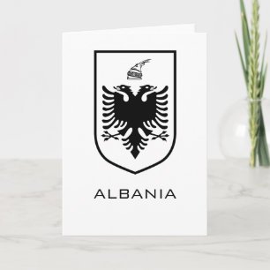 Tarjeta Escudo Nacional de Albania Tinta de Patrimonio