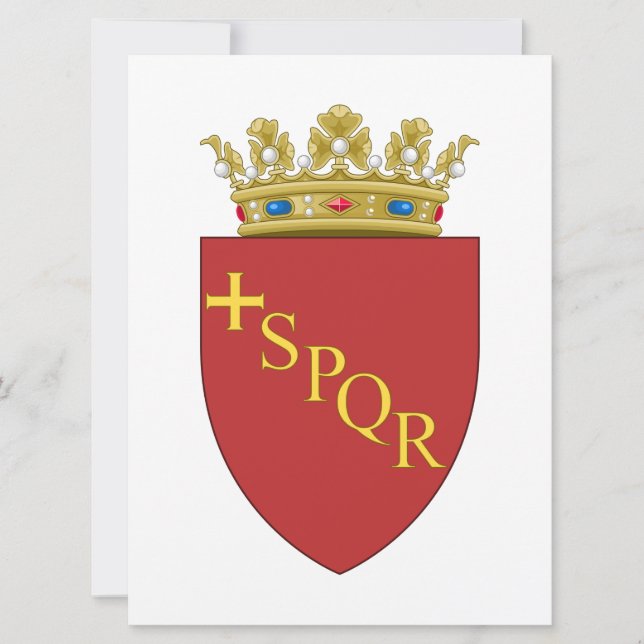 Tarjeta Escudo romano de armas (SPQR) (Roma, Italia) (Anverso)