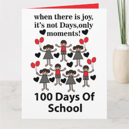 Tarjeta Escuela 100 Días De Escuela