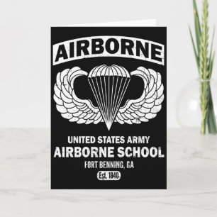 Tarjeta Escuela Aerotransportada Fort Benning Est 1940 Par