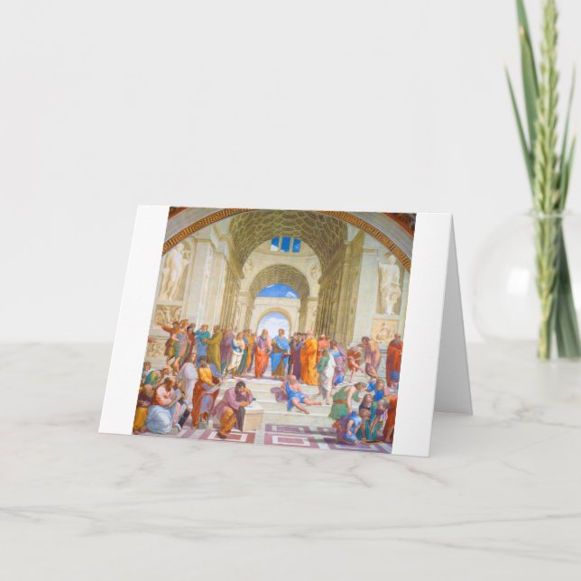 Tarjeta Escuela de Atenas, Raphael, 1509-1510 (Anverso)