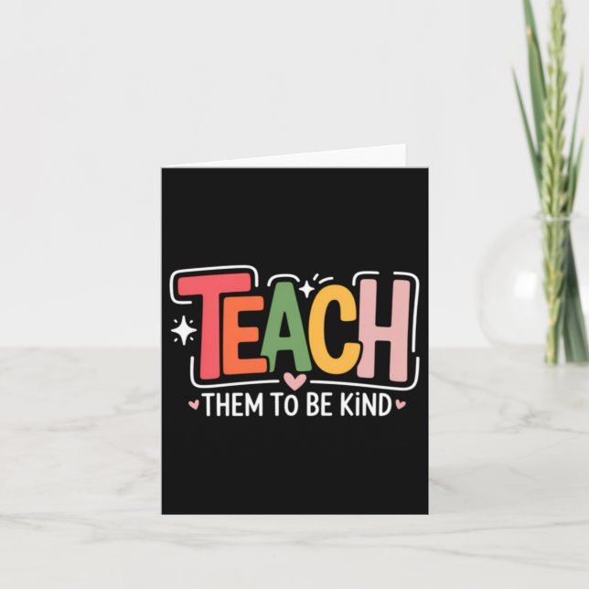 Tarjeta Escuela de maestra linda (Anverso)
