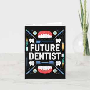 Tarjeta Escuela de Posgrado de Dentista Futuro Niños Mujer