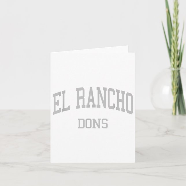 Tarjeta Escuela Secundaria El Rancho: Pico Rivera Ca Retro (Anverso)