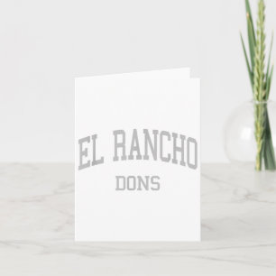 Tarjeta Escuela Secundaria El Rancho: Pico Rivera Ca Retro