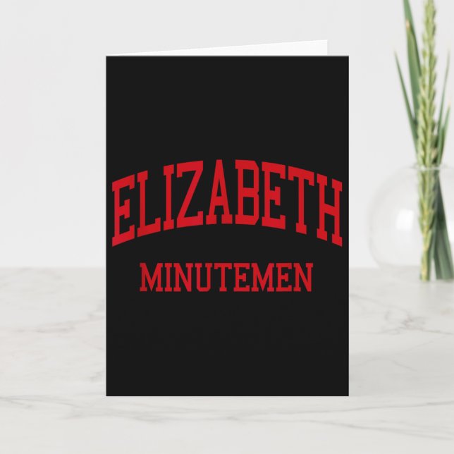 Tarjeta Escuela Secundaria Elizabeth Hs Elizabeth Nj Retro (Anverso)
