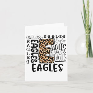 Tarjeta Escuelas De Eagles Colocadas De Leopardo De Mascot