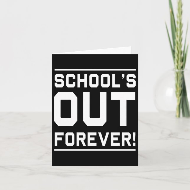 Tarjeta Escuelas Fuera Para Siempre (Anverso)