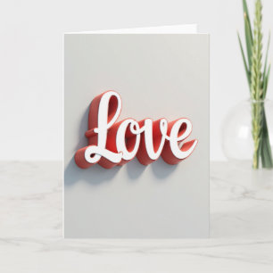 Tarjeta esculpida de amor romántico