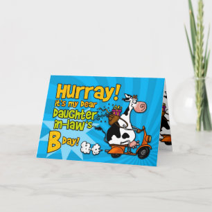 Tarjeta escúter de vaca - nuera