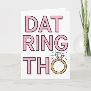 Tarjeta Ese Anillo Es Divertido Compromiso De Boda Matrimo