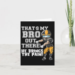 Tarjeta Ese es mi hermano ahí fuera Fútbol americano herma