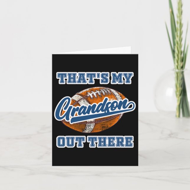 Tarjeta Ese es mi nieto ahí afuera Fútbol porrista abuelo (Anverso)