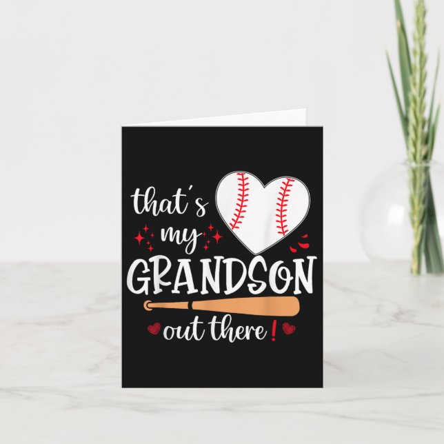 Tarjeta Ese es mi nieto ahí fuera Baseball Abuela Madre (Anverso)