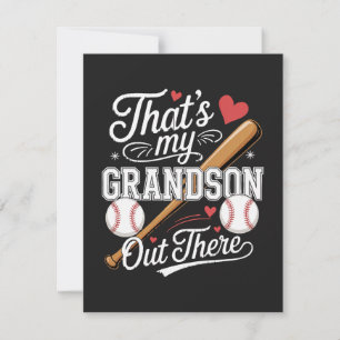 Tarjeta Ese es mi nieto ahí fuera Béisbol