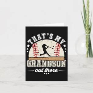 Tarjeta Ese es mi nieto ahí fuera Béisbol Abuela Abuelo
