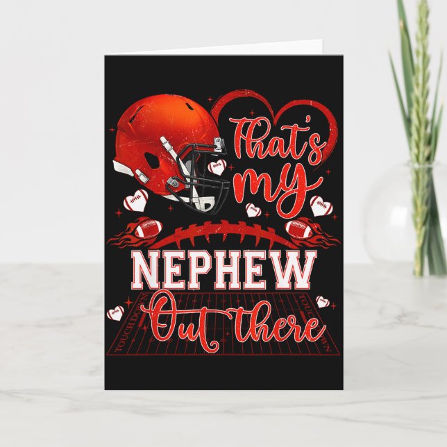 Tarjeta Ese es mi sobrino Funny Football Tía Tío (Anverso)