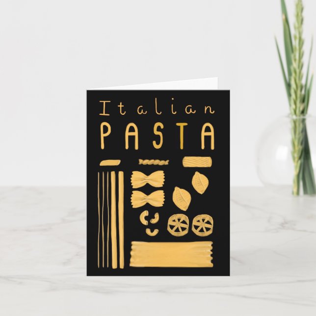 Tarjeta Esencial Italia Notecard - Pasta italiana (Anverso)