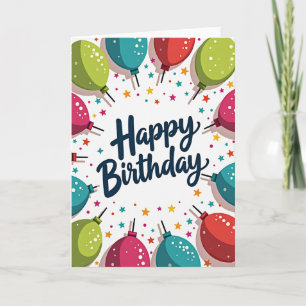 Tarjeta Esfera de Caligrafía Alegre