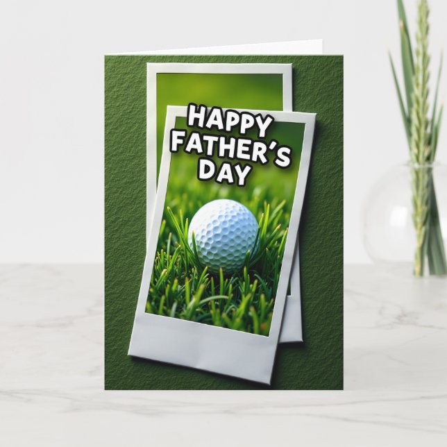 Tarjeta Esfera del Día del Padre con Césped (Anverso)