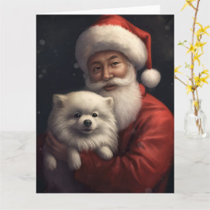 Tarjeta Eskimo Americano con Santa Claus Festivo de Navida