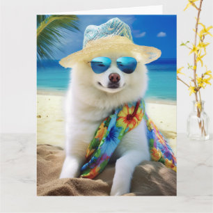 Tarjeta Eskimo americano en la playa, regalo de verano par
