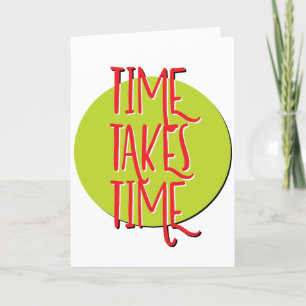 Tarjeta Eslogan de aniversario de recuperación de Tiempo T