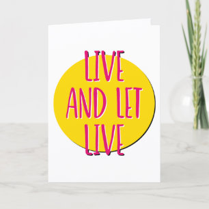 Tarjeta Eslogan de aniversario de recuperación Vive y deja