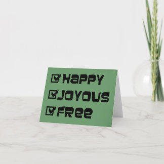 Tarjeta Eslogan de texto gráfico divertido, alegre y libre