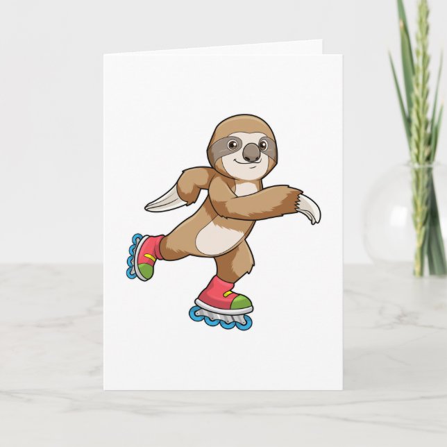 Tarjeta Eslora como patinadora con patines en línea (Anverso)
