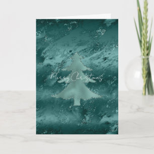 Tarjeta Esmeralda Brillante Verde Ombre Mármol