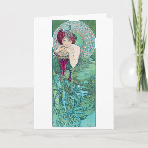 Tarjeta Esmeralda (Cuatro joyas), Alphonse Mucha