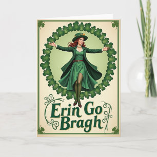 Tarjeta Esmeralda de Celebración Irlandesa