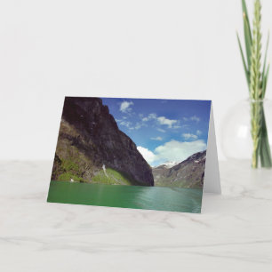 Tarjeta esmeralda del sueño del fiordo