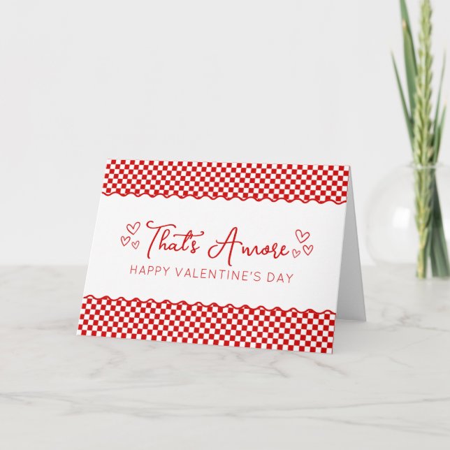 Tarjeta ¡Eso es Amore! Tema italiano Feliz Día de San Vale (Anverso)