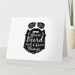Tarjeta Eso es lo que hago, me planto barba y sé cosas