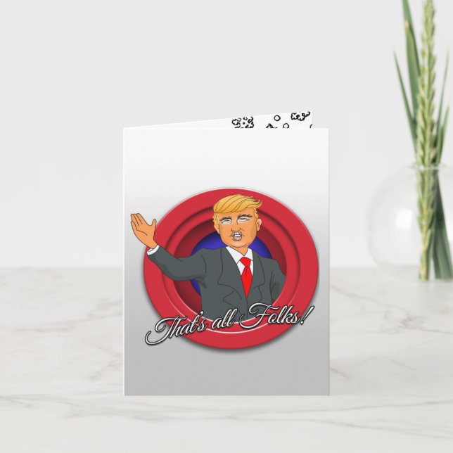 Tarjeta Eso es todo de Donald Trump (Anverso)