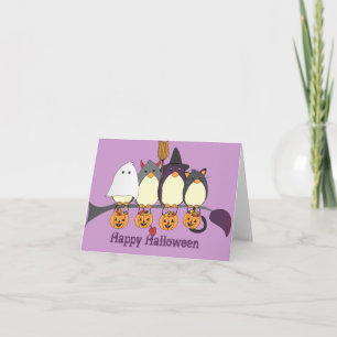 Tarjeta Esos pájaros el Halloween
