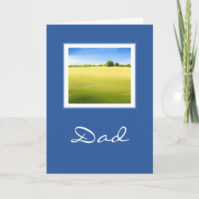 Tarjeta 'Espacio abierto' acuarela acrílica (Anverso)