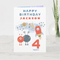 Espacio blanco para el cumpleaños de Aliens Spaces